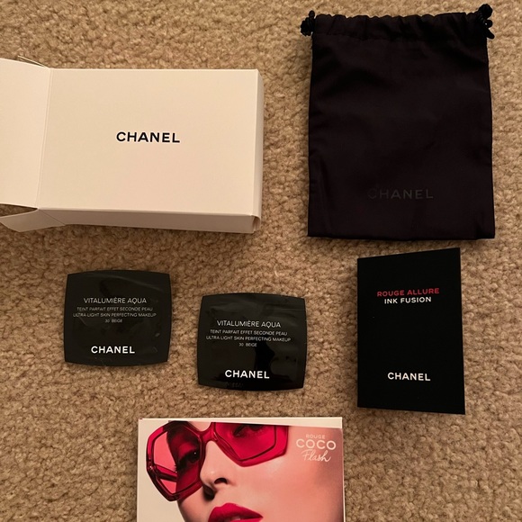 CHANEL Makeup Chanel Beauty Testers And Drawstring Pouch Poshmark